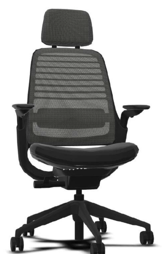 Steelcase SERIES1 with headrest 3Dknit ebony/black KSS13DHR-J501/6205