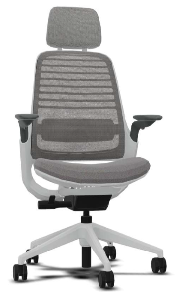 Steelcase SERIES1 with headrest 3Dknit rhino/seagul KSS13DHR-J548/6053