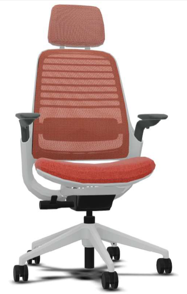Steelcase SERIES1 with headrest 3Dknit saffron/seagull KSS13DHR-K607/6053
