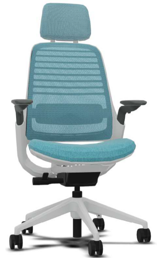 Steelcase SERIES1 with headrest 3Dknit lagoon/seagull KSS13DHR-K610/6053