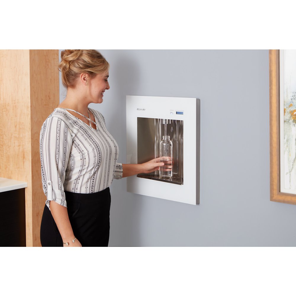 Elkay ezH2O Liv® Pro In-wall Commercial Filtered Water Dispenser Non-refrig 220-240V Aspen White