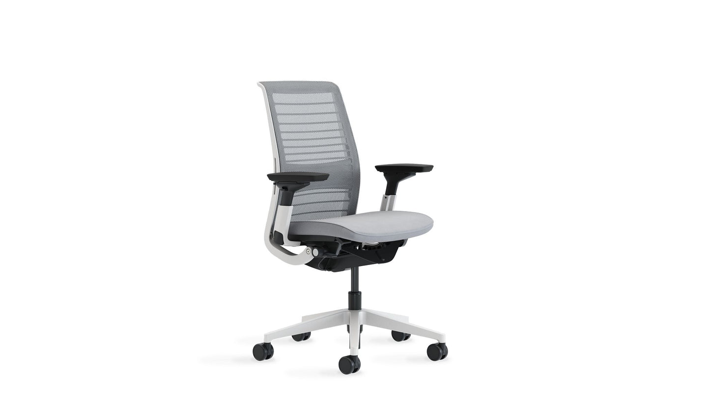 Steelcase THINK without headrest 3Dknit nickel/seagull SCTH3D-J544/7243