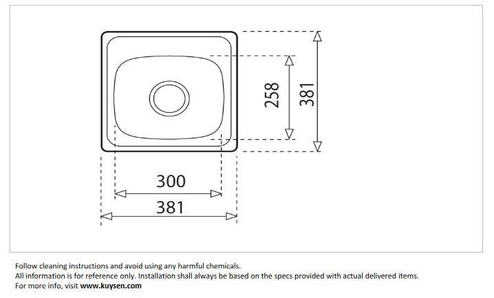 TEKA America 15.15.1B.1H Inlay Sink 4013.6010