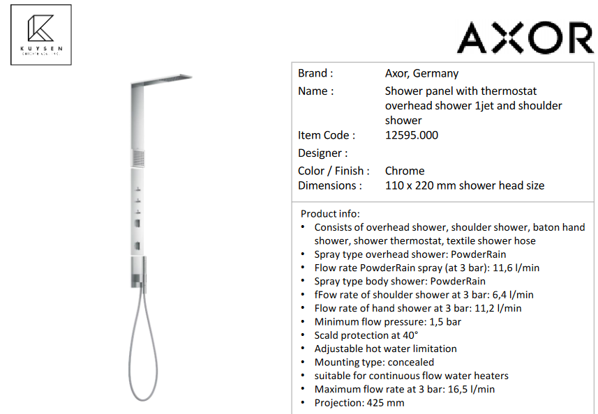 AXOR ShowerComposition 12595.000