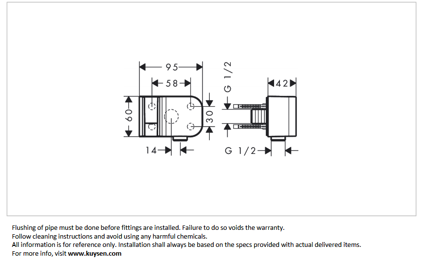 Axor ONE porter set with outlet matt black 45723.670