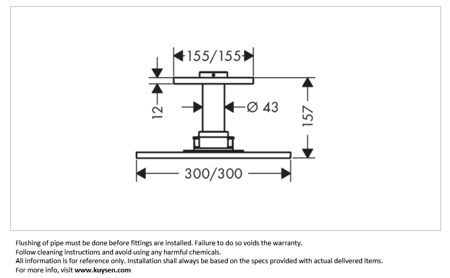 Axor overhead shower 1jet 300/300 Chrome 35316.000