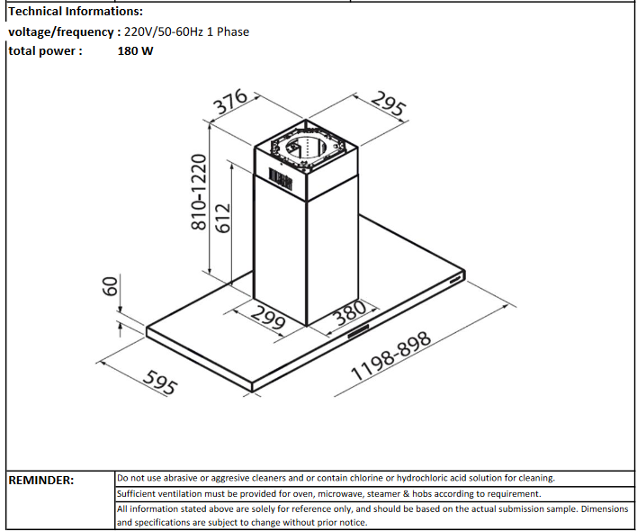 Foster S.4001 island hood 90cm 2442 091