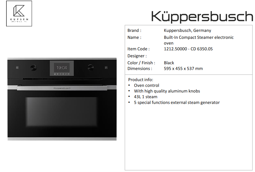 Kuppersbusch CD6350.0S compact steamer 1212.50000 + 1214.90011