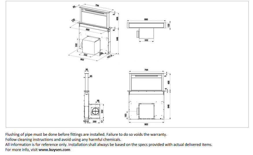 Kuppersbusch DD9840.0S downdraft hood 1231.60007