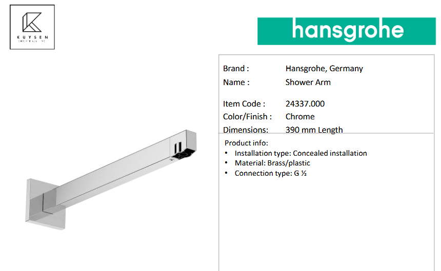 Hansgrohe Raindance Alive S overhead shower 300mm 24520.000 + 24337.000