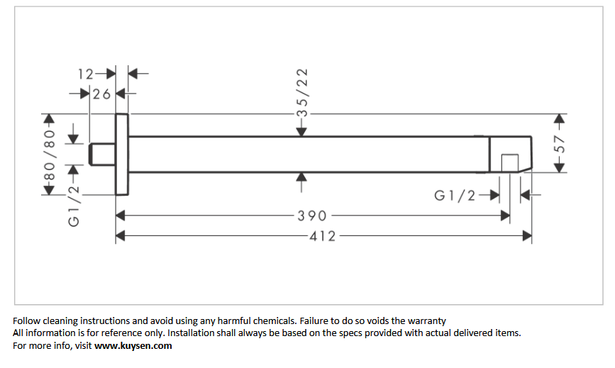 Hansgrohe Raindance Alive S overhead shower 300mm 24520.000 + 24337.000