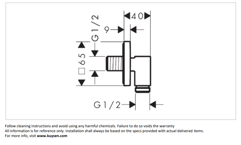 Hansgrohe Fixfit Fine E wall outlet chrome 28883.000