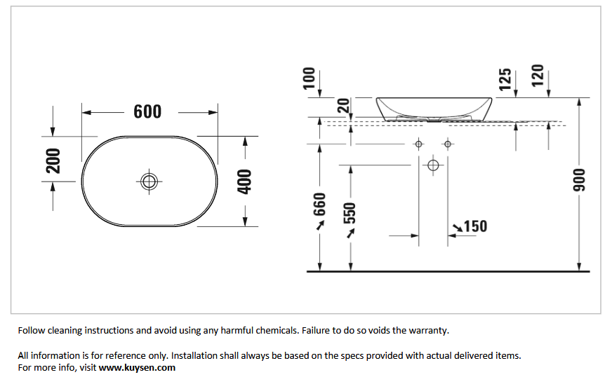 Duravit D-Neo washbowl without overflow 600x400mm 237260.0070