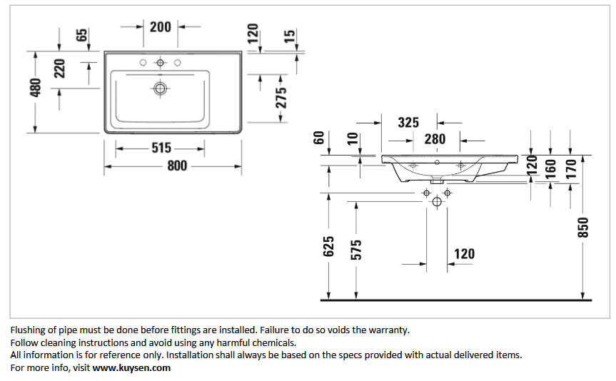 Duravit D-Neo furniture washbasin (left basin) 800mm with overflow 236980.0000