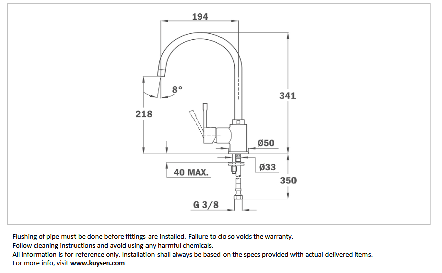 Teka Alaior sink mixer hight spout 55.995.0200