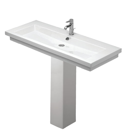 Duravit 2nd Floor wall hung washbasin, with 1 tap hole & overflow with Pedestal  049112.00001 + 086319.0000