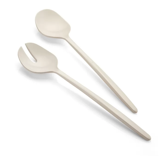 Guzzini Tierra 2pc salad server milk white