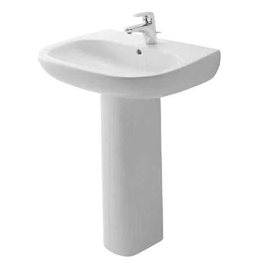 Duravit D-Code Wall Basin with Pedestal 231060.00002 + 086327.00002 + 6951000.000
