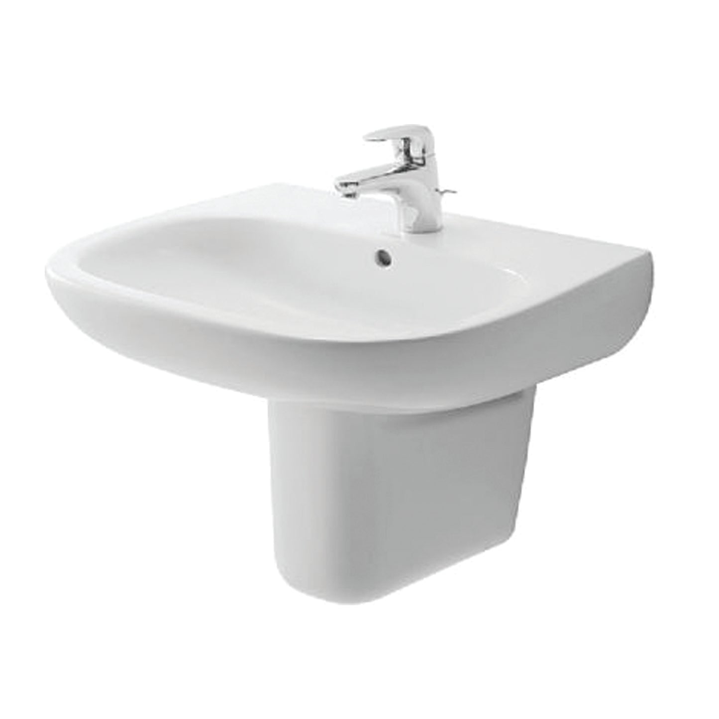 Duravit D-Code Wall Hung Basin with  Siphon Cover  231060.00002 + 085718.00002 + 6951000.000