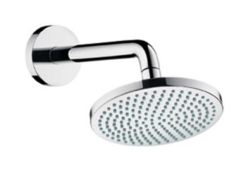 Hansgrohe Croma 160 1jet overhead shower with 27412.000 shower arm 27450.000