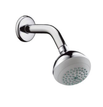 Hansgrohe Crometta 85 Green 1jet overhead shower with 27411.000 shower arm 28423.000