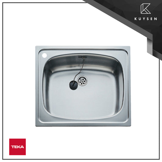 TEKA Universal / Stainless Steel Single Bowl Inset Kitchen Sink, 465.440.1B.RT.E50 4013.6104
