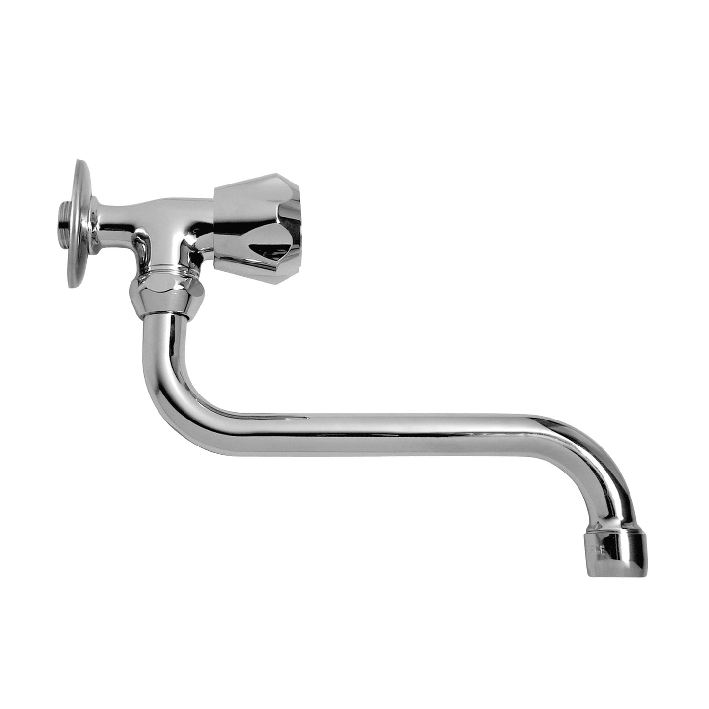 Teorema Iris Wall Mount Cold Water Kitchen Tap, S-Swivel Spout 50536112021