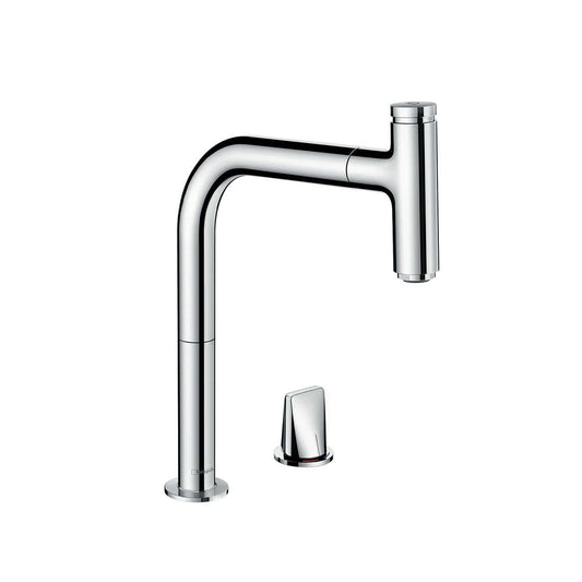 Hansgrohe Metris Select 200 2-hole single lever with pull-out spray 73804.000