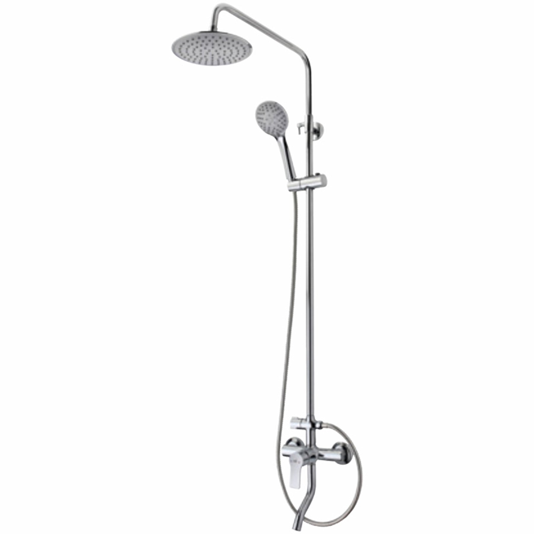 Teka Manacor/Exposed Shower Pipe with Overhead Shower and Spout 84.198