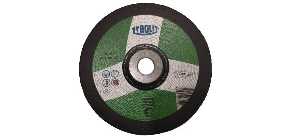 TYROLIT - TN. 367.552 - STANDARD 2 STAR - DEPRESSED CENTER GRINDING WHEEL 7" FOR STONE