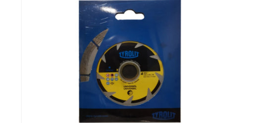 TYROLIT - TN. 659.048 - BASIC 1 STAR - DIAMOND DRY CUTTING CUT-OFF WHEEL  4"  SEGMENTED FOR CONCRETE