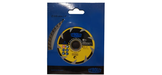 TYROLIT - TN. 659.050 - BASIC 1 STAR - DIAMOND DRY CUTTING CUT-OFF WHEEL 4" TURBO FOR MARBLE AND GRANITE