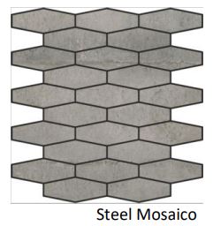 Ibero Lake Stone Steel Mosaico 320x300 MO096SL